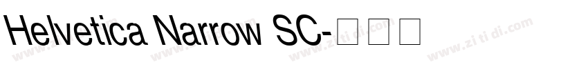 Helvetica Narrow SC字体转换